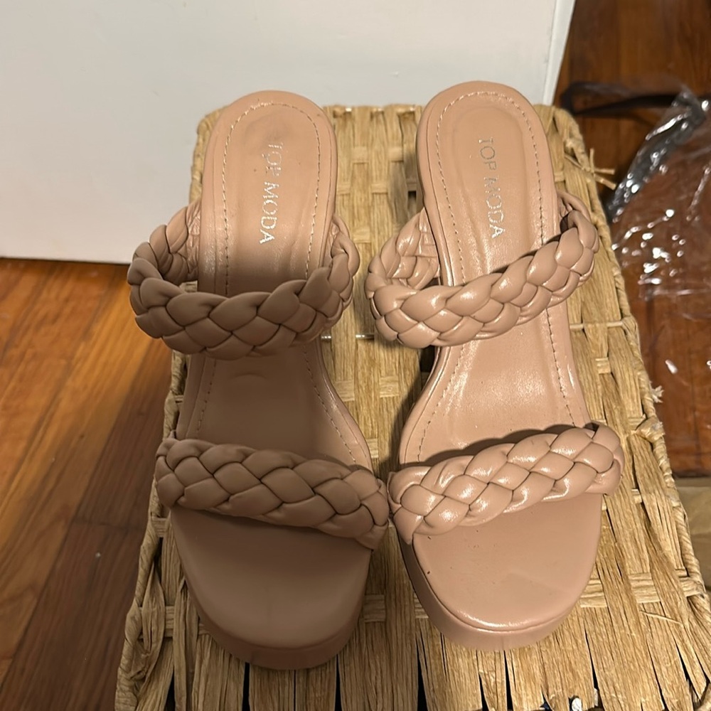 top moda braided heels size 6.5